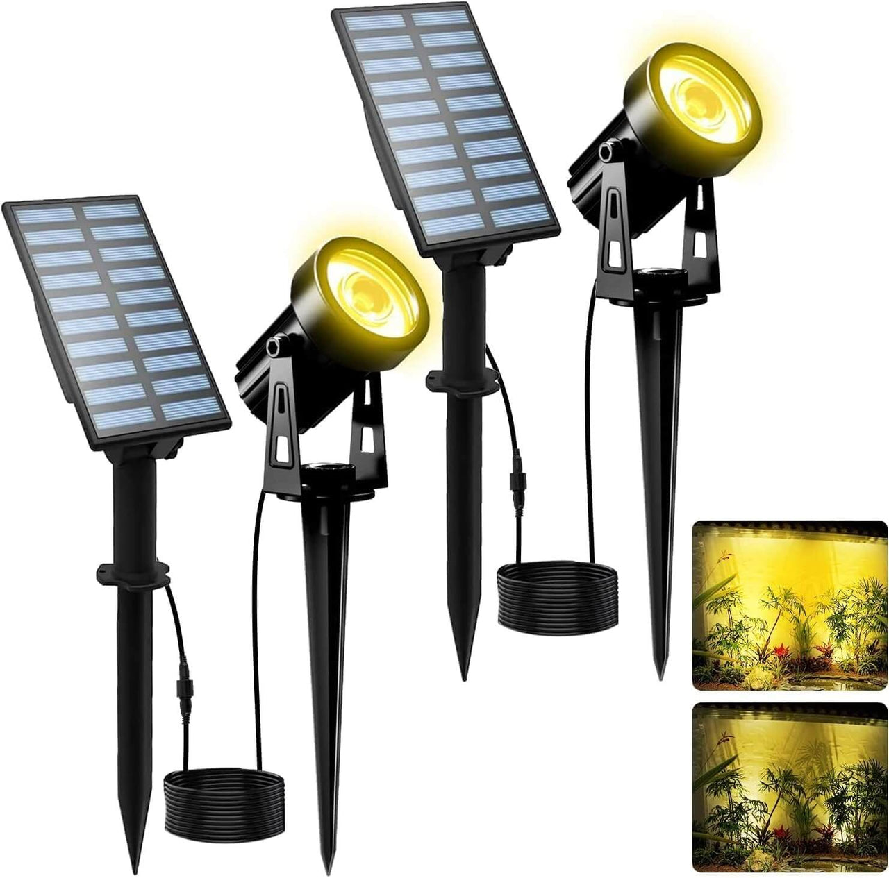 Solar Landscape Spotlights Warm White Separate Lights