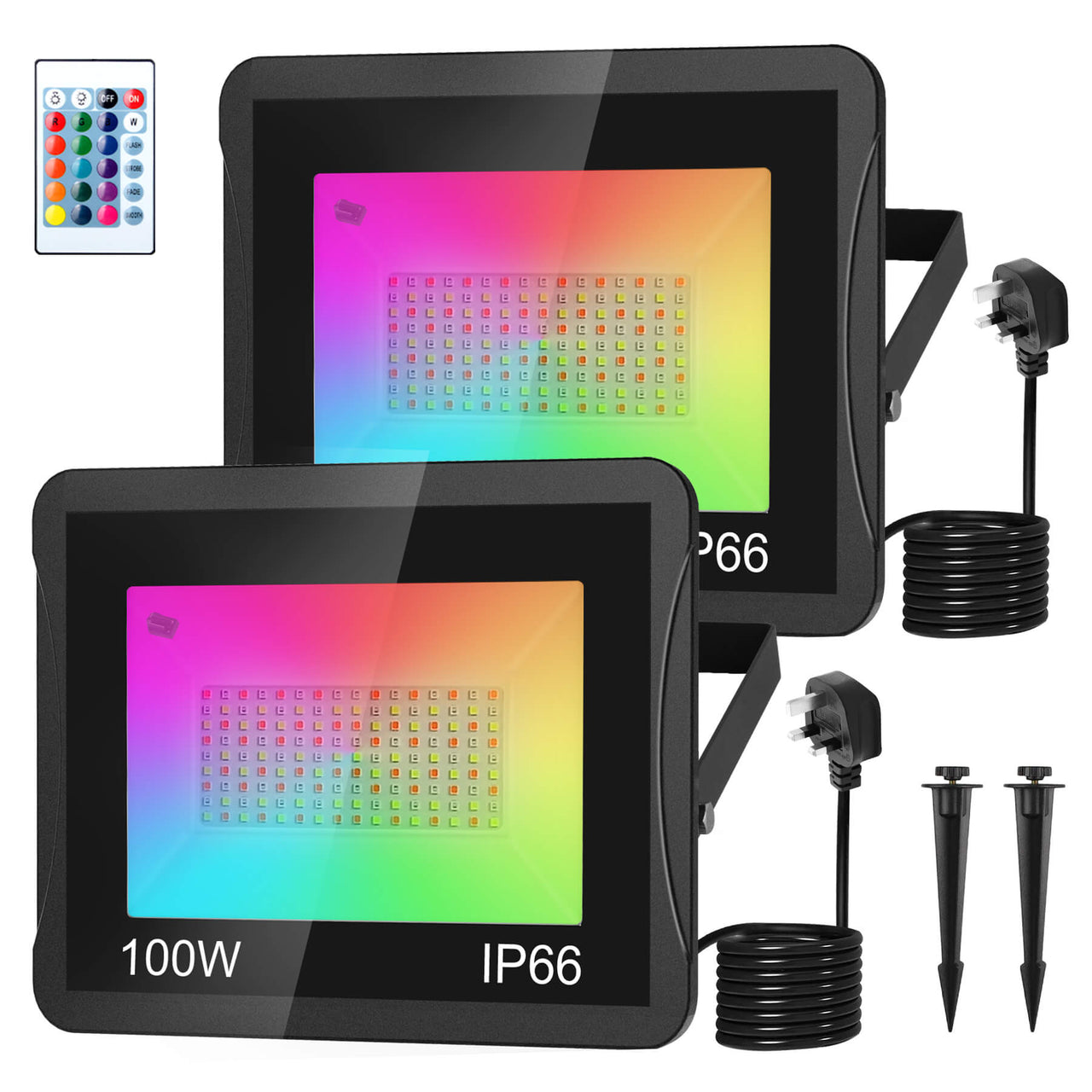 100W RGB Color Changing LED Flood Light